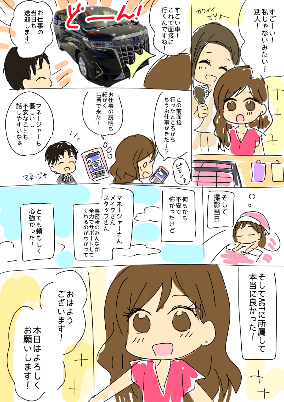 漫画で見る所属からデビューまでの流れ 5ページ目