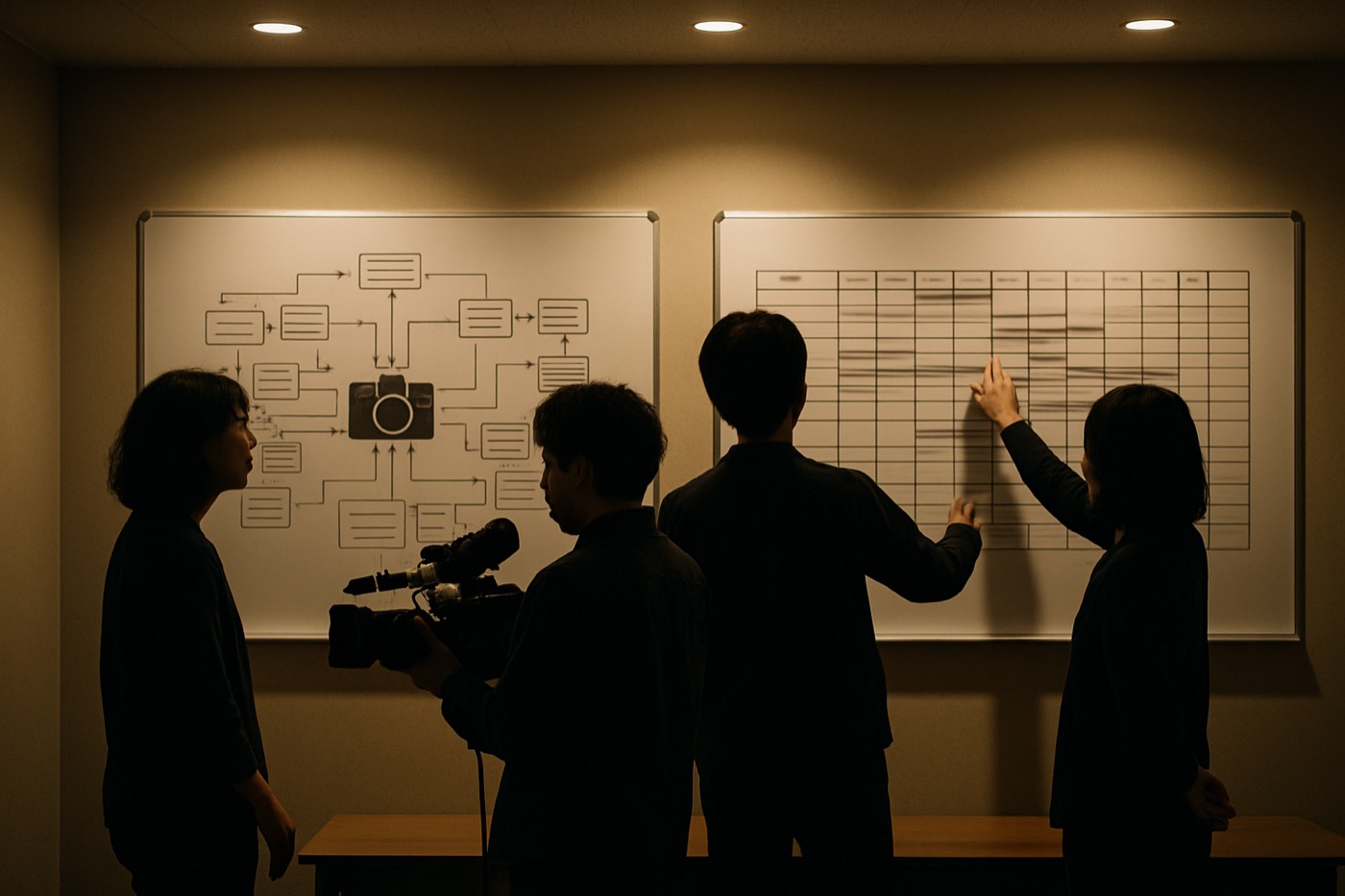 撮影手順の会議